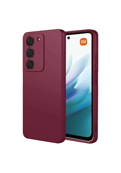 Xiaomi Redmi 15 4g Kılıf Biye Yumuşak Silikon Case Bordo