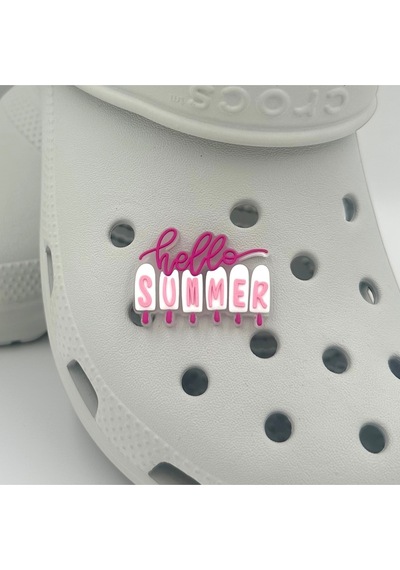 Crocs Terlik Süsü Ve Aksesuarı , Çanta Süsü Jibbitz 3d Hello Summer 04 Logo Aksesuar Fuşya-pembe-beyaz-şeffaf Crocs Terlik Süsü Ve Aksesuarı , Çanta Süsü Jibbitz 3d Hello Summer 04 Logo Aksesuar Fuşya-pembe-beyaz-şeffaf