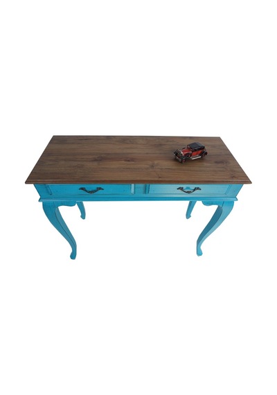 Masifart Ceviz Eskitme Tablalı Dresuar Mavi 100 Cm Eskitme Patina Ceviz