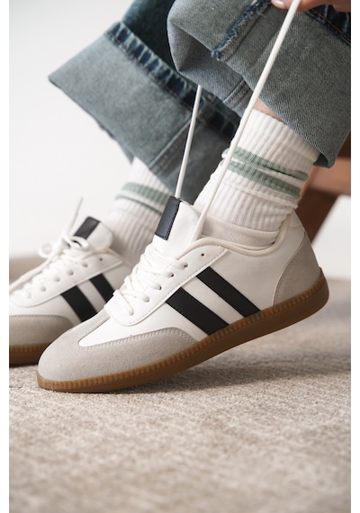 Daxtors Garantili Agnus Günlük Ortopedik Kadın Sneaker Spor Ayakkabı Beyaz