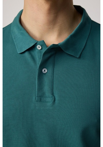 Tudors Erkek Slim Fit Dar Kesim Düz Pike Mavi Polo Yaka Tişört-30572-Haki Tudors Erkek Slim Fit Dar Kesim Düz Pike Mavi Polo Yaka Tişört-30572-Haki