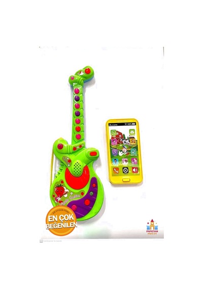 Türkçe Müzikli Eğitici Çocuk Gitarı - Pilli Ve Sesli Erkek Çocuk Oyuncak Modeli