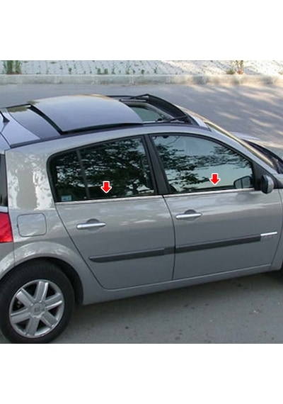 Renault Megane 2 Hb Krom Cam Çıtası 2004-2010 4Prç