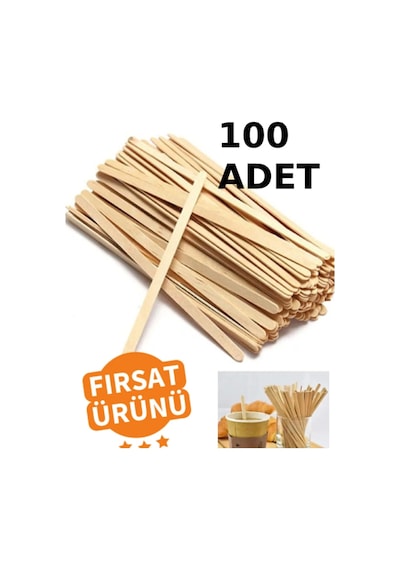 100 Adet Ahşap Karıştırıcı Tahta Çay Kahve Karıştırıcı Karıştırma Çubuğu Tahta Karıştırıcı Kullan At