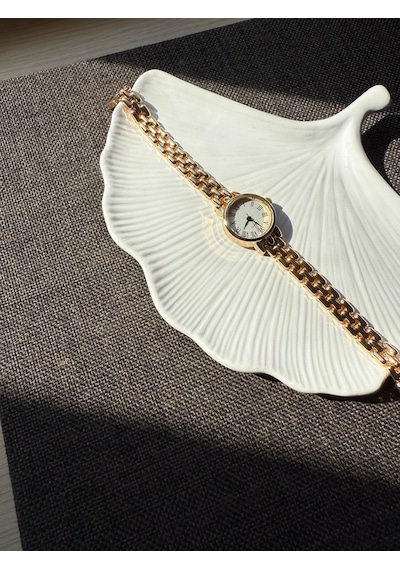 Retro Minimal Boncuk Kordon Vintage Kadın Kol Saati Gold Altın