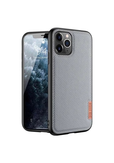 Dux Ducis Fino Serisi Apple iPhone Uyumlu iPhone 11 Pro 5.8inç Kılıf Premium Dokuma Silikon Kılıf- 5775 Siyah