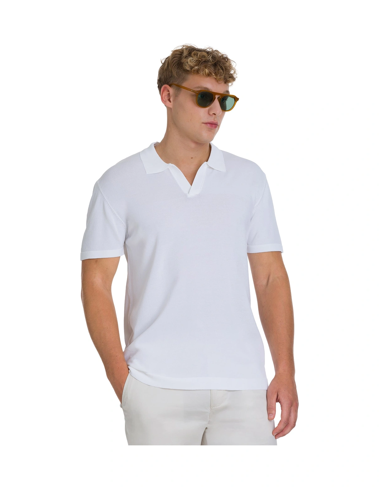 Hatemoğlu Beyaz Regular Fit Polo Yaka Rayon Tişört 34639 350501