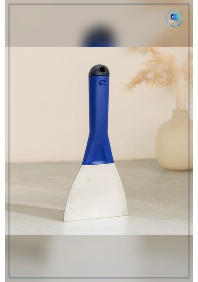 Yassı Keski Metal Kazıma Spatulası 100 Mm Kapaklı Plastik Saplı N