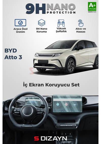 S-dizayn Byd Dolphin 9h Nano Gösterge Ve Multimedya Ekran Koruyucu Parlak 2024 Üzeri A+ Kalite