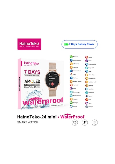 Haino Teko 24 Amoled Ekran Bluetooth Arama 3 Farklı Kordonlu Akıllı Saat (İthalatçı Garantili)