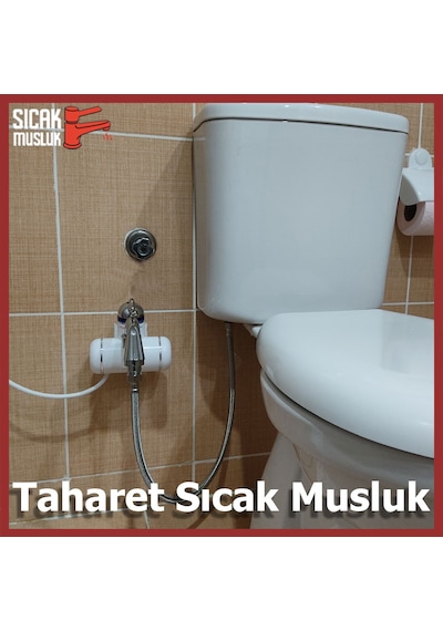 Elektrikli Taharet Sıcak Wc Musluk Ani Su Isıtıcı Fhr-2B Beyaz