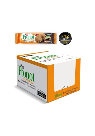 Eti Pronot Fındıklı Bitter Çikolatalı Kurabiye 12 x 85 G