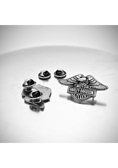 Harley Kartal Motorcu Rozeti Gümüş