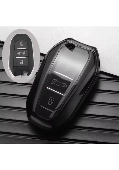 Citroen C4 Sustasız Anahtar Kılıfı Şeffaf-füme