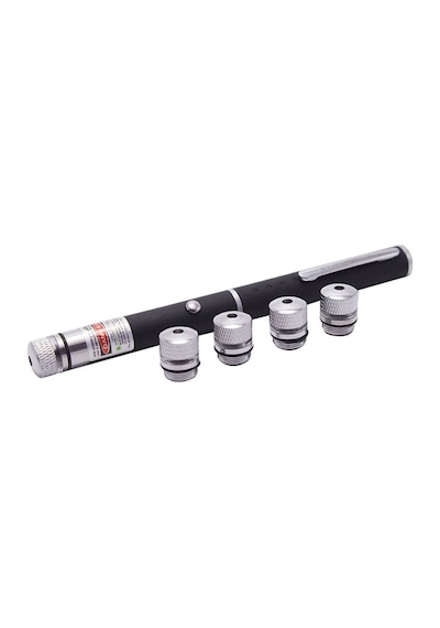 Gp-301 Yeşil Lazer Pointer 100 Mw 10 Km Etkili Kalem Lazer 5 Baş Siyah