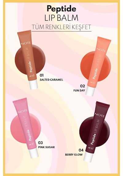 Note Cosmetics Peptide Lip Balm SPF 30 Nemlendirici ve Parlatıcı Renkli Dudak Balmı - 02 Fun Day - Turuncu