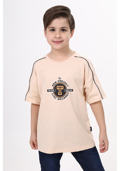 Toontoy Kids Toontoy Erkek Çocuk New Project Baskılı Tişört Bej