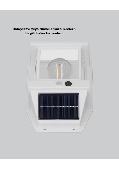 Solar Sensörlü Dış Mekan Lamba 3 Işık Modlu Ve Ip65 Dayanıklı Renkli