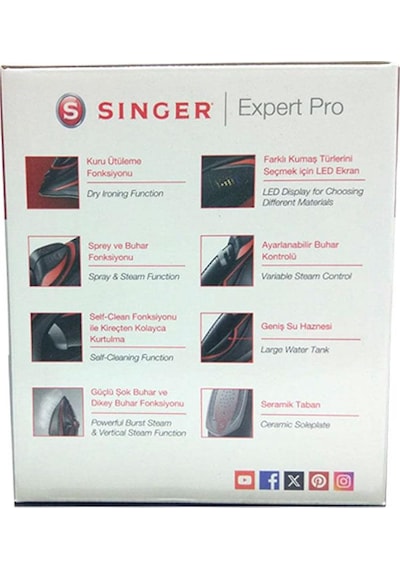 Singer SW241114V Expert Pro 3000 W Buharlı Ütü