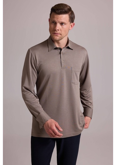 Ysf Erkek Yeşil Polo Yaka Sweatshirt