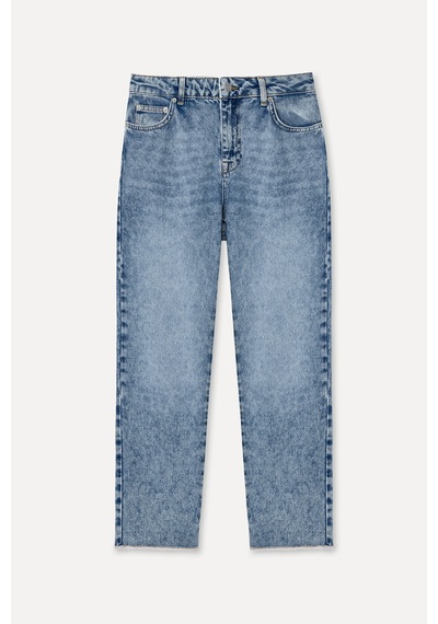 Mudo Kadın Kadın İndigo Straight Fit Jean Pantolon 1270431