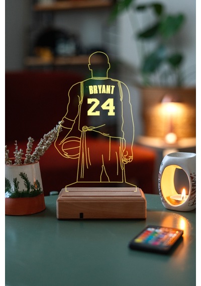 Kobe Bryant 16 Renk Kumandalı 3d Gece Lambası