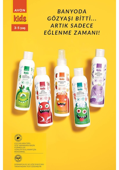 Avon Kids 2'si 1 Arada Çilek Kokulu Banyo ve Duş Jeli 200 ML