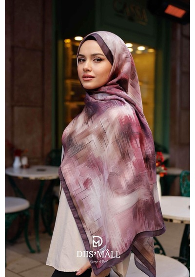 Mimiyum Firgun Desen Soft Şal Mürdüm
