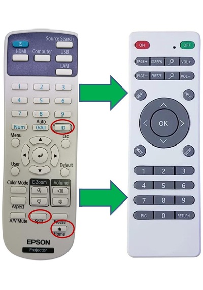 Epson EB-X51 EB-X4520 EB-x49 Projeksiyon Kumandası