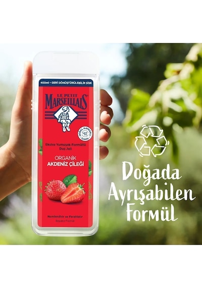 Le Petit Marseillais Akdeniz Çileği Banyo ve Duş Jeli 2 x 250 ML