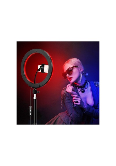 10 İnç Rgb Ring Light Selfie Işığı Tripod Telefon Tutucu Tiktok Youtube Canlı Yayın Makyaj Lambası