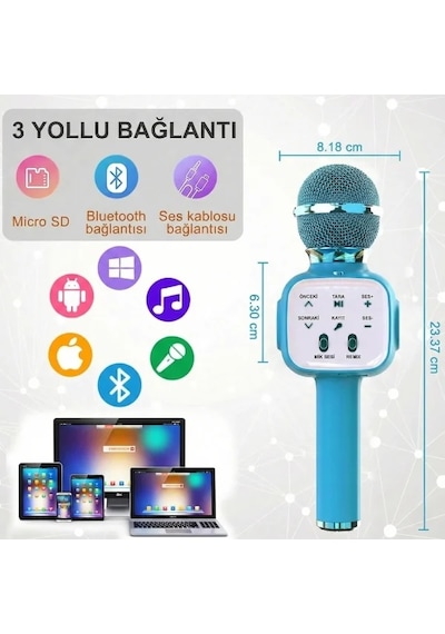 Eğlenceli Karaoke Mikrofonu - Çocuklar İçin