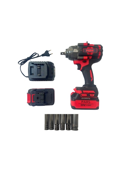 Pars PR-1593 1/2 1200NM Kömürsüz Çift Akülü Darbeli Somun Sıkma Makinesi