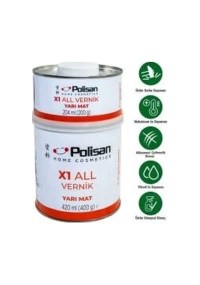 Polisan X1 All Vernik Yarımat 0.6 Kg.