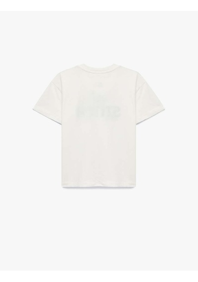 Koton Stitch Baskılı Lisanslı Beyaz Erkek Çocuk T-shirt 6skb10107tk Beyaz
