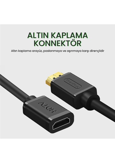 4k 60hz Dişi Erkek Hdmı 2.0 Uzatma Kablosu 1 Metre Diger