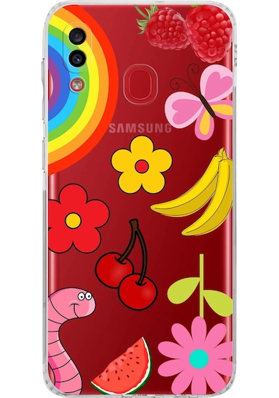 Samsung Galaxy A20 İle Uyumlu Water Color 5 Kamera Korumalı Şeffaf Kılıf Şeffaf