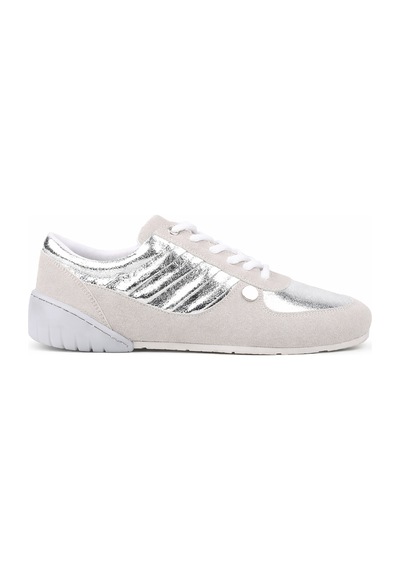Stato Frame Kadın Sneaker Günlük Rahat Bağcıklı Spor Ayakkabı Gümüş
