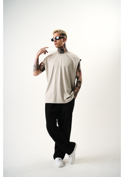 Respire Erkek Basic Tank Top Atlet Kemik