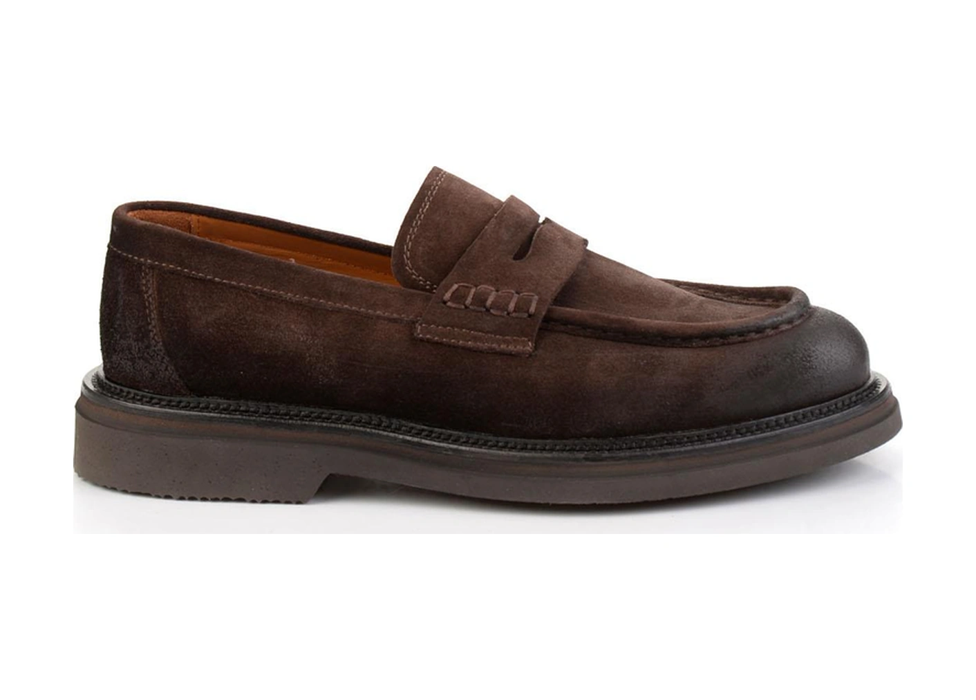 Bambi Kahve Hakiki Deri Erkek Loafer Ayakkabı E01901495302 Kahve