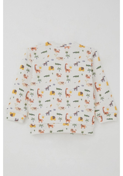 Breeze Erkek Bebek Pijama Takımı Omuzdan Patlı Bebek Hayvanat Bahçesi 4 Ay-1 Yaş, Ekru Ekru Breeze Erkek Bebek Pijama Takımı Omuzdan Patlı Bebek Hayvanat Bahçesi 4 Ay-1 Yaş, Ekru Ekru