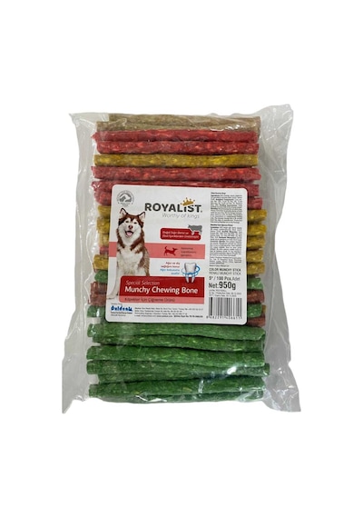 Royalist Renkli Köpek Ödül Kemiği 100 Adet Munchy Stıck 5" 13 Cm 100 Adet