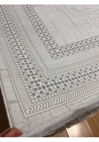 Bertuğ Halı Ada Serisi 06 Salon Oturma Odası Halısı 200x290 6m2 Gri -Krem