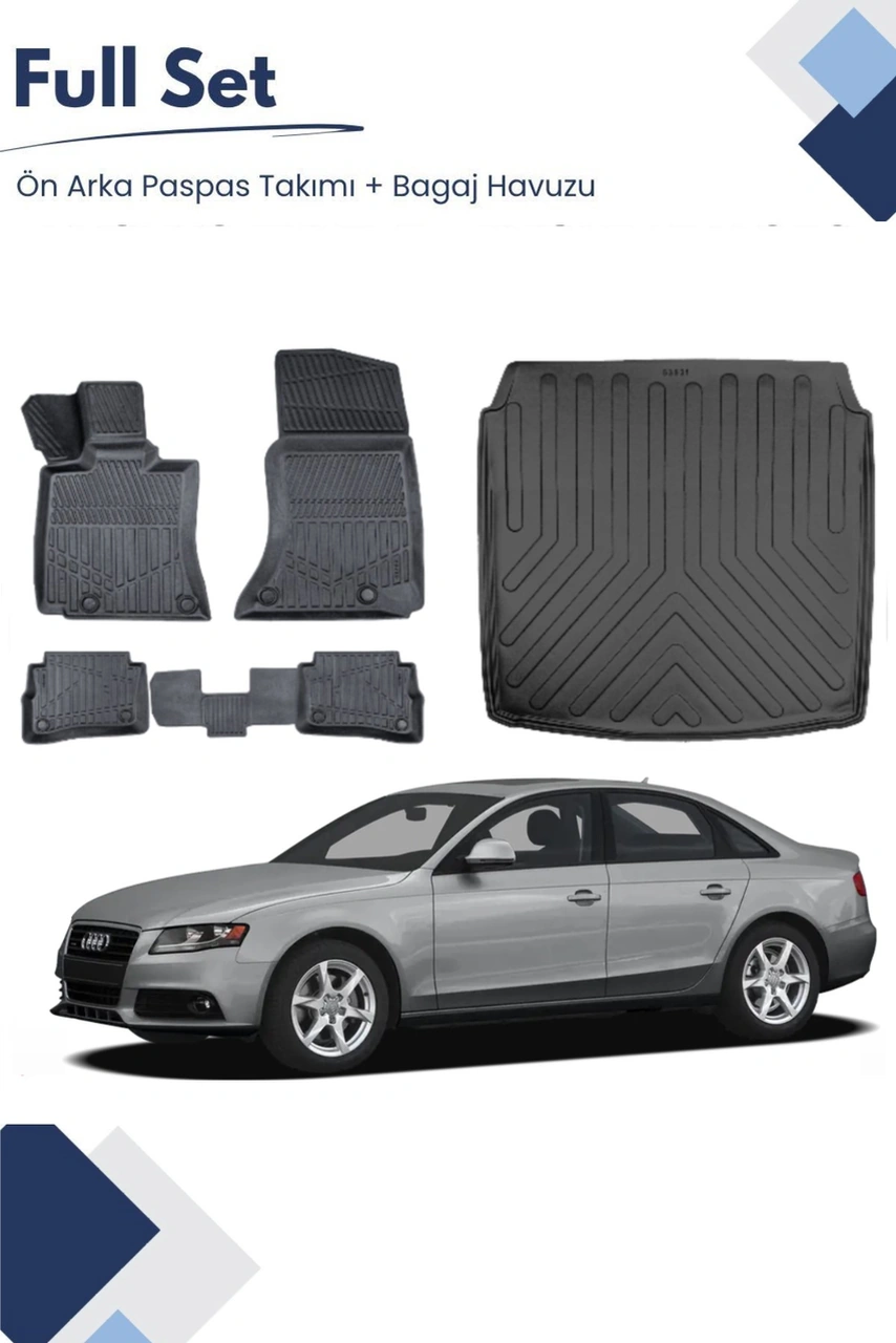 Audi A4 2013 Model Tam Uyumlu Paspas+bagaj Havuzu Seti