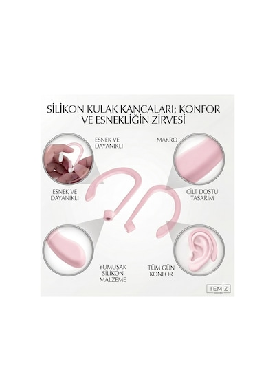 Silikon Kulaklık Kancası 2 Li Set Saplı Bluetooth Kulaklıklar İçin Düşme Önleyici Esnek Kulak Askısı, Spor Ve Günlük Kullanım Baby Pink Baby Pink Silikon Kulaklık Kancası 2 Li Set Saplı Bluetooth Kulaklıklar İçin Düşme Önleyici Esnek Kulak Askısı, Spor Ve Günlük Kullanım Baby Pink Baby Pink