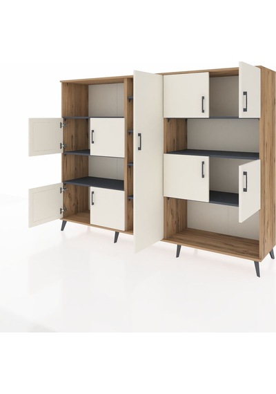 Hyperion Dolap 10 Raflı 9 Kapaklı 220x44x163 Çam-aytaşı/antrasit Çam-aytaşı/antrasit Hyperion Dolap 10 Raflı 9 Kapaklı 220x44x163 Çam-aytaşı/antrasit Çam-aytaşı/antrasit