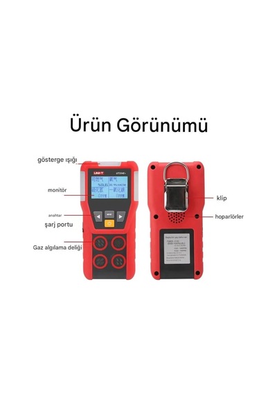 Unit Ut-334e+ Taşınabilir 4'ü 1 Arada Gaz Dedektörü