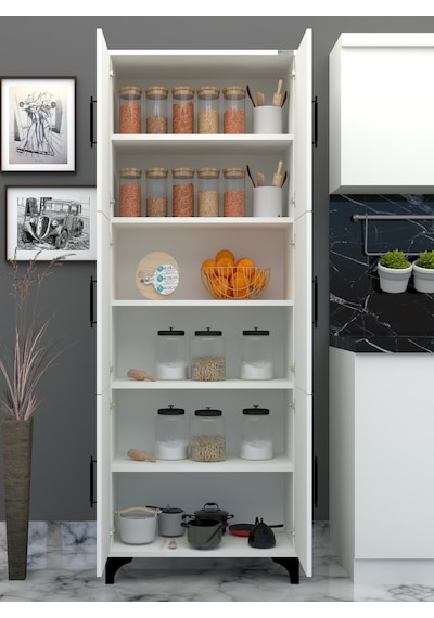 % 100 Mdflam 6 Kapaklı- Frenli- Çok Amaçlı Kiler, Banyo, Ayakkabılık, Balkon Dolap- Beyaz Parlak % 100 Mdflam 6 Kapaklı- Frenli- Çok Amaçlı Kiler, Banyo, Ayakkabılık, Balkon Dolap- Beyaz Parlak