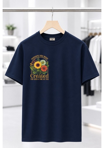 Bayloranzzo Perhaps %100 Pamuk Heavy Cotton Premium Kalite Kadın Tişört Lacivert