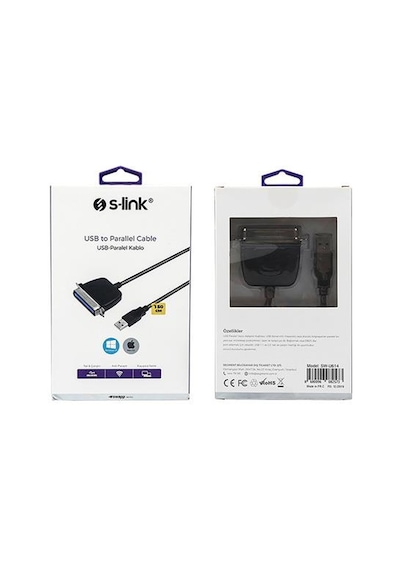 S-Link Swapp Sw-U614 Siyah 1.5 Usb To Parallel Cn36M Kablo
